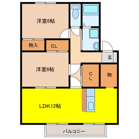 アネックス華ブラウンの物件間取画像